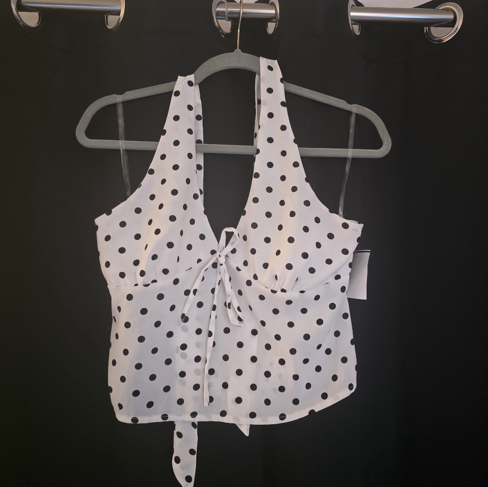 Polka Dot Halter Top NWT
